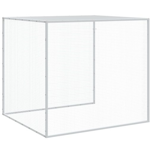 Antracitszürke horganyzott acél tyúkketrec tetővel 203x98x90 cm