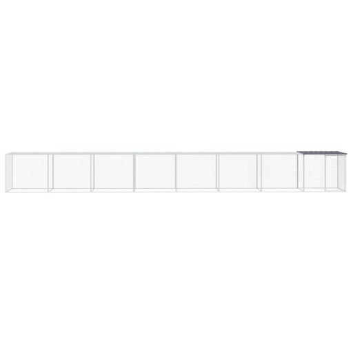 Antracitszürke horganyzott acél tyúkketrec tetővel 803x98x90 cm