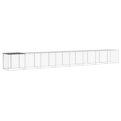 Antracitszürke horganyzott acél tyúkketrec tetővel 803x98x90 cm