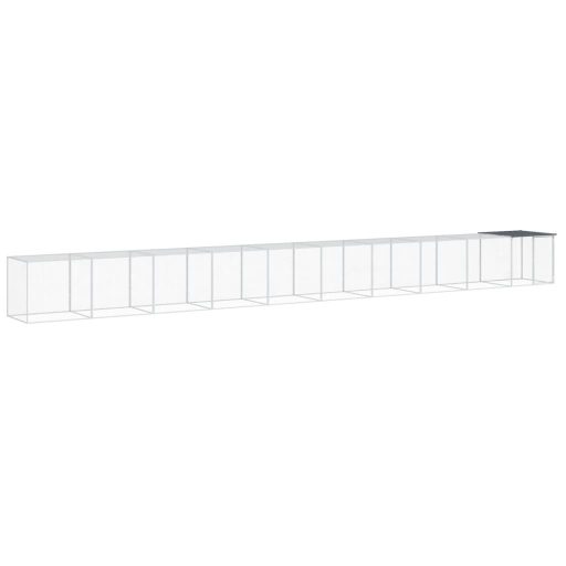 Antracitszürke horganyzott acél tyúkketrec tetővel 1003x98x90cm