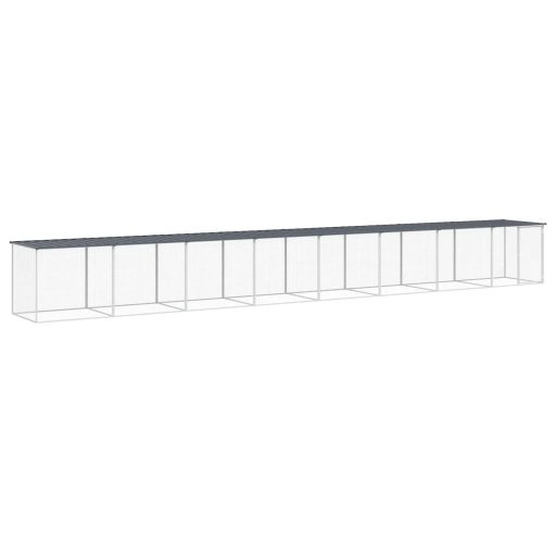 Antracitszürke horganyzott acél tyúkketrec tetővel 803x98x90 cm
