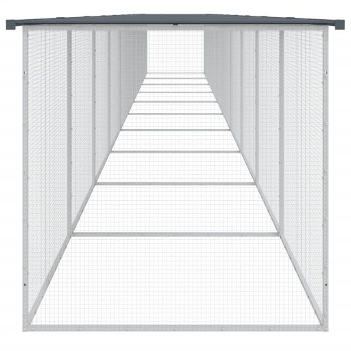 Antracitszürke horganyzott acél tyúkketrec tetővel 1003x98x90cm