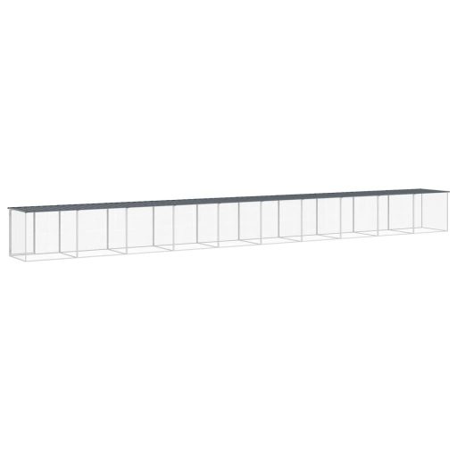 Antracitszürke horganyzott acél tyúkketrec tetővel 1003x98x90cm
