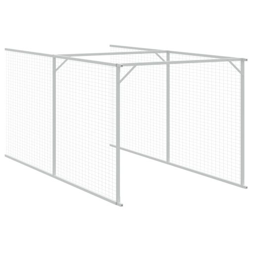 Antracitszürke horganyzott acél kutyakennel 117 x 813 x 123 cm