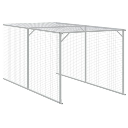 Antracit horganyzott acél tyúkketrec kifutóval 117x813x123 cm