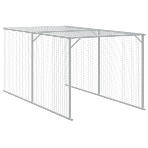 Antracitszürke horganyzott acél tyúkketrec 110x405x110 cm