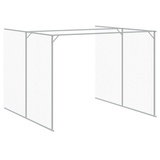 Antracitszürke horganyzott acél kutyakennel 214x865x181 cm