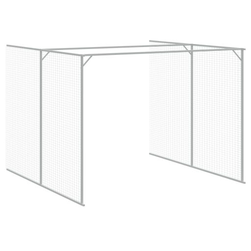 Antracitszürke horganyzott acél kutyakennel 214x1069x181 cm
