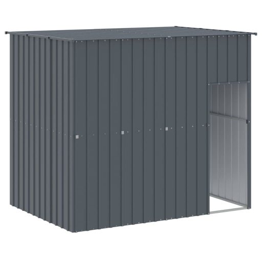 Antracitszürke horganyzott acél kutyakennel 214x1273x181 cm