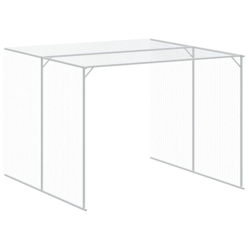 Antracitszürke horganyzott acél kutyakennel 214x1069x181 cm