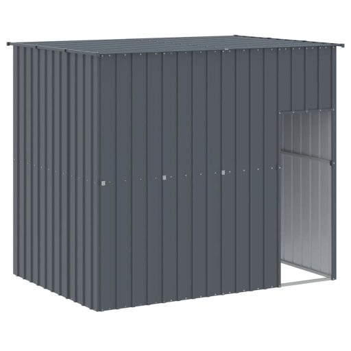 Antracitszürke horganyzott acél kutyakennel 214x1273x181 cm