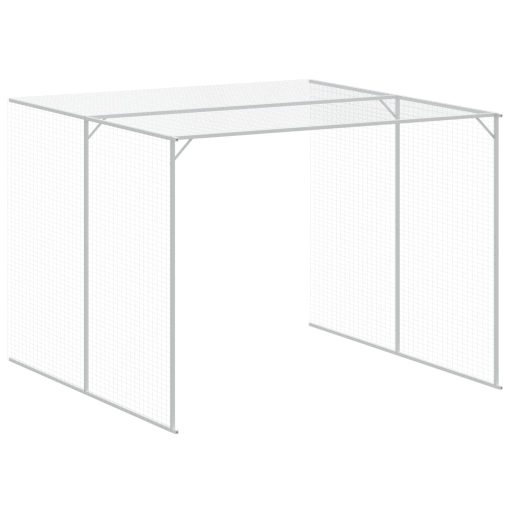 Antracitszürke horganyzott acél kutyakennel 214x1273x181 cm