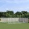 Ezüstszínű kültéri horganyzott acél kutyakennel 8x8x2 m