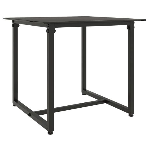 3 részes fekete polyrattan kerti ülőgarnitúra párnákkal