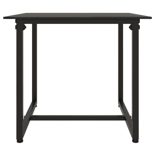 3 részes fekete polyrattan kerti ülőgarnitúra párnákkal