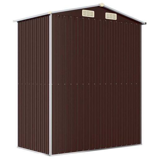 Sötétbarna horganyzott acél kerti fészer 192x108x223 cm