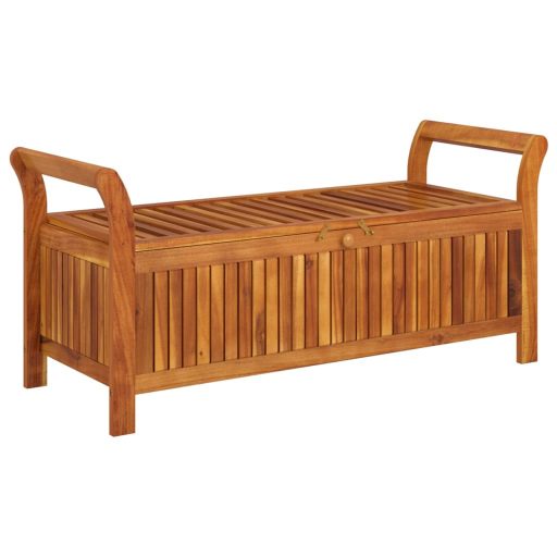 Tömör akácfa tárolópad párnával 126 cm
