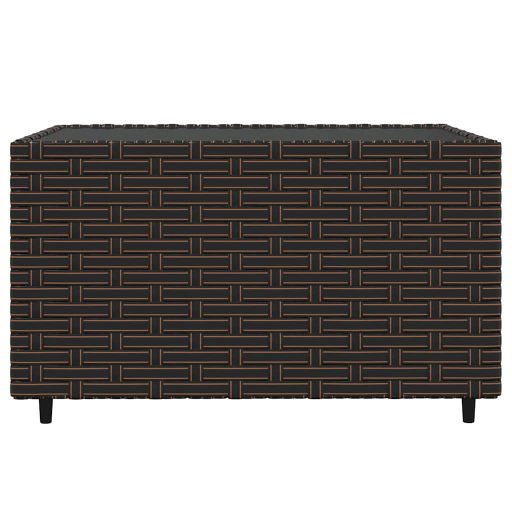 3 részes barna polyrattan kerti ülőgarnitúra párnával