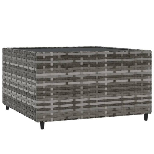 4 részes szürke polyrattan kerti ülőgarnitúra párnákkal