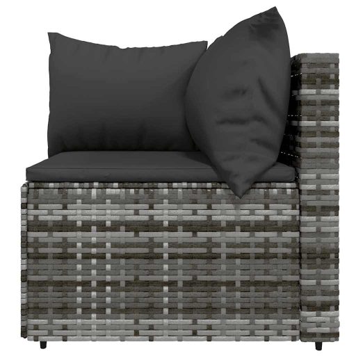 4 részes szürke polyrattan kerti ülőgarnitúra párnákkal