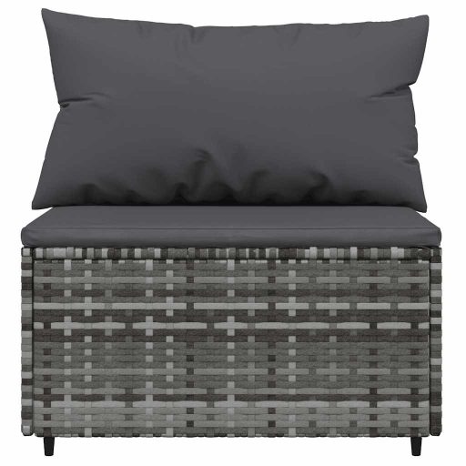 4 részes szürke polyrattan kerti ülőgarnitúra párnákkal