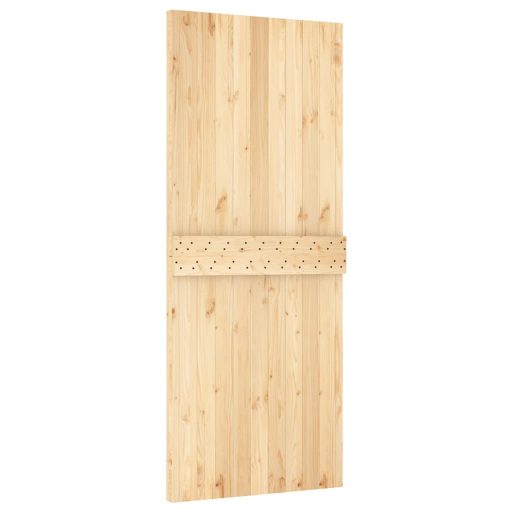 Tömör fenyőfa tolóajtó fémszerelékszettel 85x210 cm