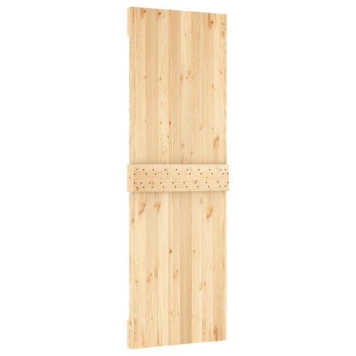 Tömör fenyőfa tolóajtó fémszerelék-szettel 70 x 210 cm