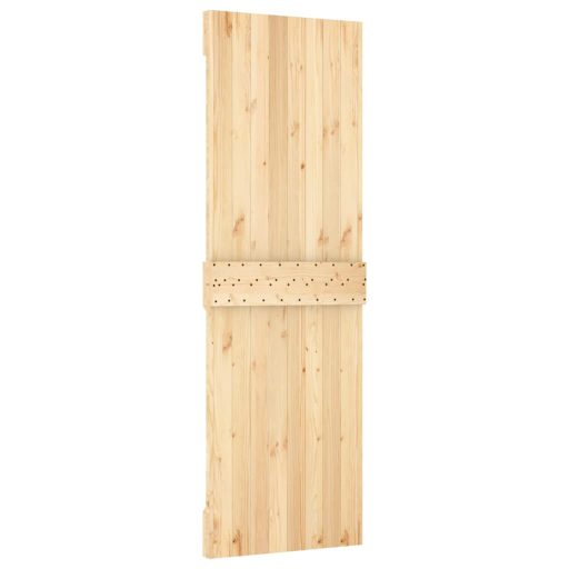 Tömör fenyőfa tolóajtó fémszerelék-szettel 70 x 210 cm