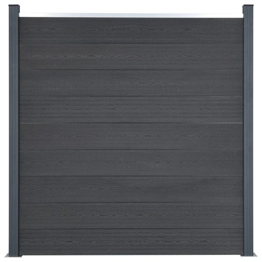 Szürke WPC kerítéspanelszett 699 x 186 cm