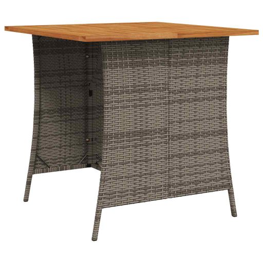 6 részes szürke polyrattan kerti ülőgarnitúra párnákkal L-alakú