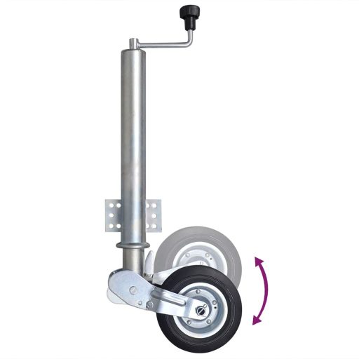 Utánfutó támasztókerék 2 tartócsővel 2 osztott bilinccsel 60 mm