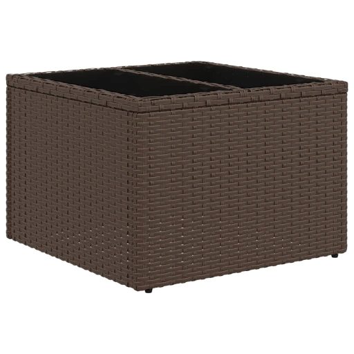 9 részes barna polyrattan kerti ülőgarnitúra párnákkal