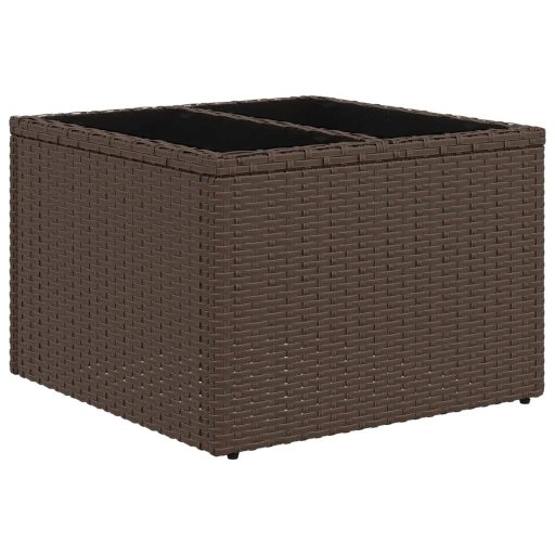 5 részes barna polyrattan kerti ülőgarnitúra párnával