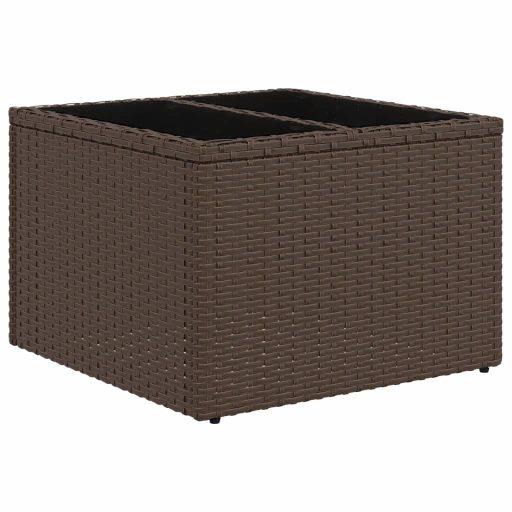 9 részes barna polyrattan kerti ülőgarnitúra párnákkal