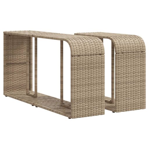 10 részes bézs polyrattan kerti ülőgarnitúra párnával