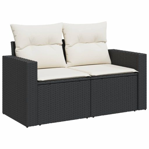 10 részes barna polyrattan kerti ülőgarnitúra párnákkal