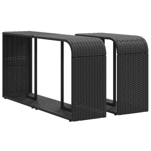 10 részes barna polyrattan kerti ülőgarnitúra párnákkal