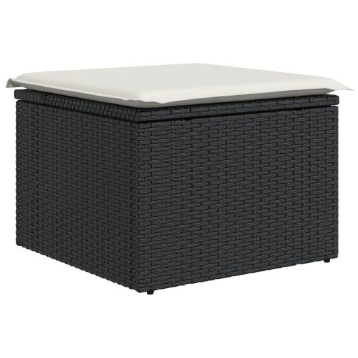 10 részes barna polyrattan kerti ülőgarnitúra párnákkal