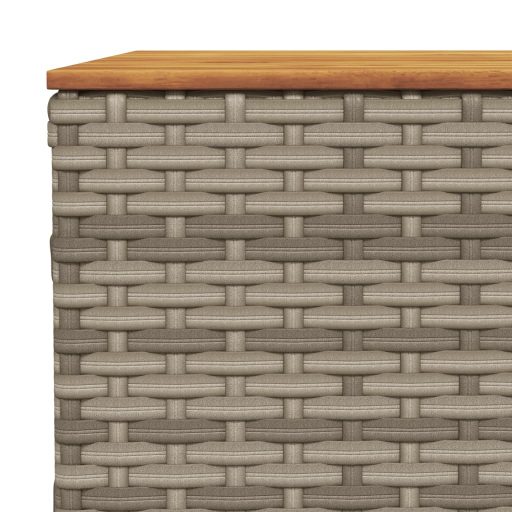 10 részes szürke polyrattan kerti ülőgarnitúra párnákkal