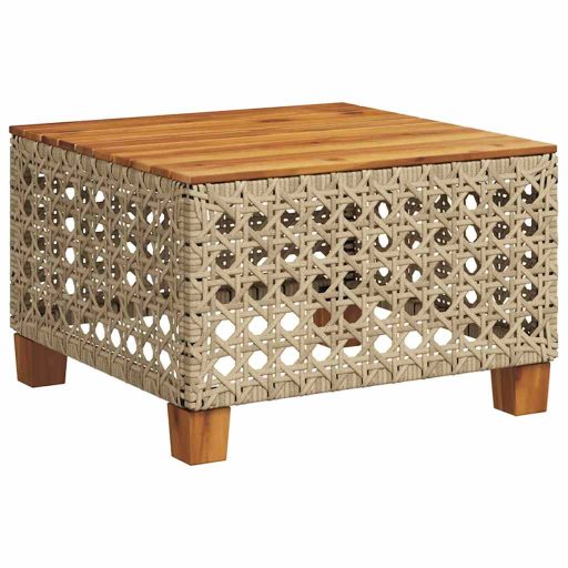 10 részes bézs polyrattan kerti ülőgarnitúra párnával