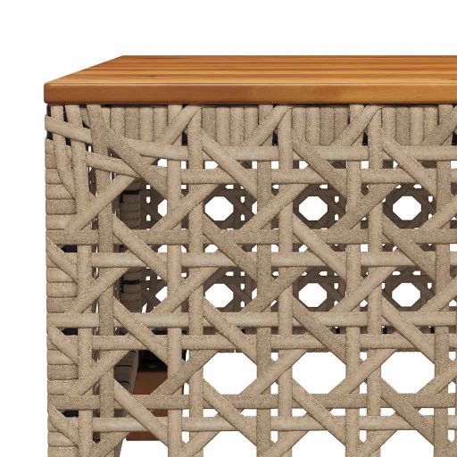 10 részes bézs polyrattan kerti ülőgarnitúra párnával