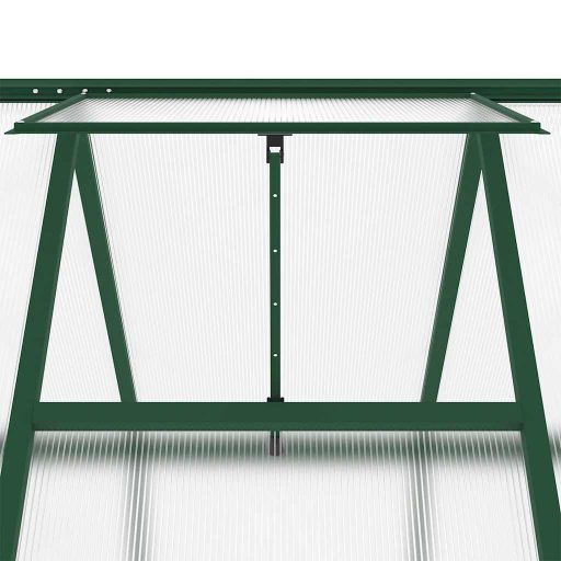 Zöld alumínium melegház alapvázzal 224x169x202 cm