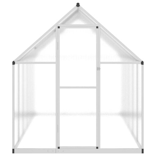 Ezüstszínű alumínium melegház alapvázzal 334x169x195 cm
