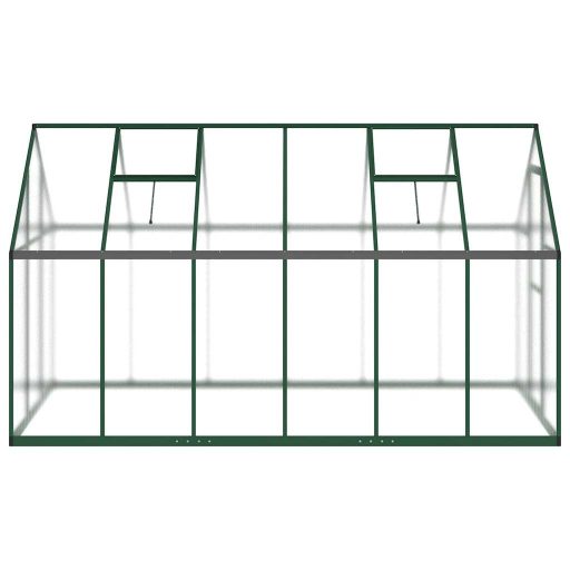 Zöld alumínium melegház alapvázzal 334x169x195 cm