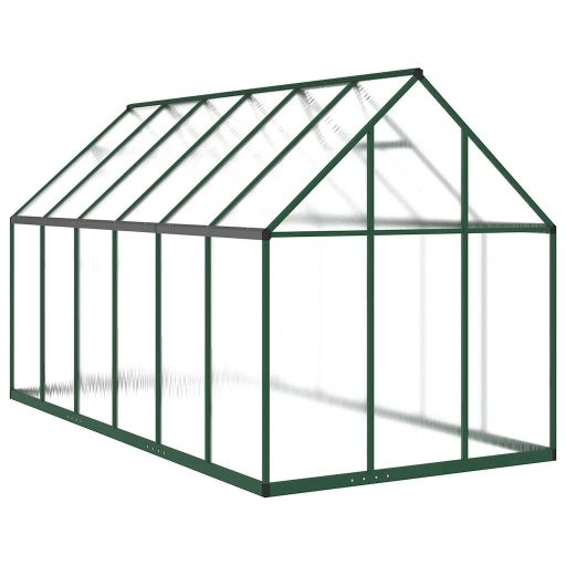 Zöld alumínium melegház alapvázzal 334x169x195 cm
