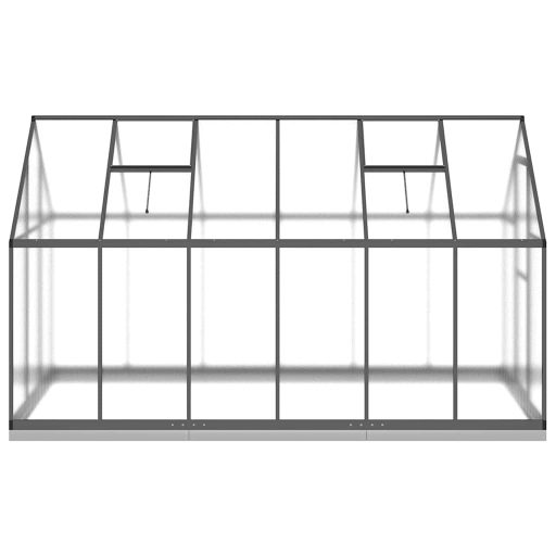 Antracitszürke alumínium melegház alapvázzal 334x169x202 cm