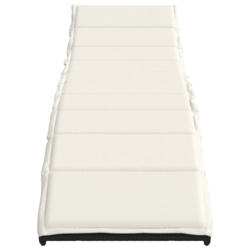 2 db fekete polyrattan napozóágy párnával