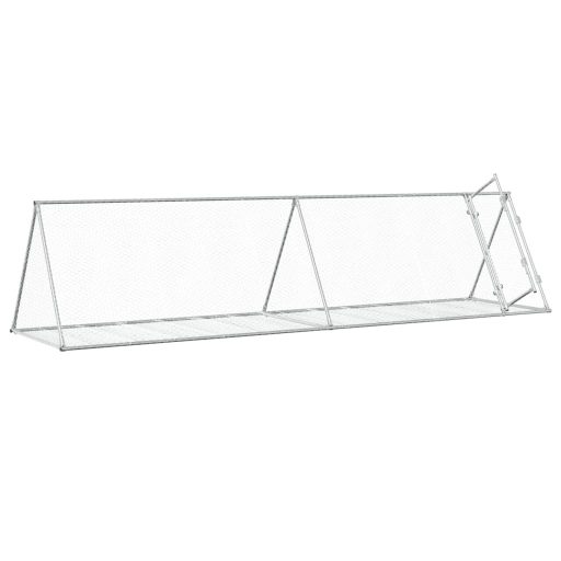 Szürke horganyzott acél nyúlketrec 400 x 105 x 91 cm