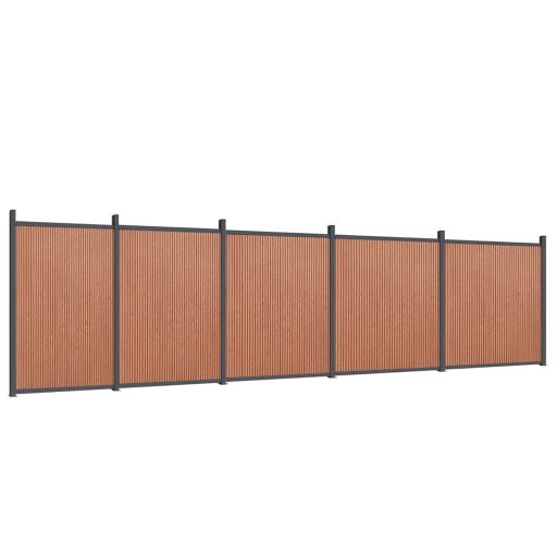 Barna WPC kerítéspanel 872 x 186 cm