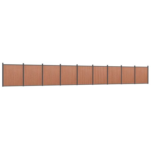Barna WPC kerítéspanel 1564 x 186 cm